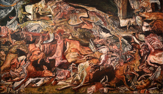 Stillleben mit Rothirsch