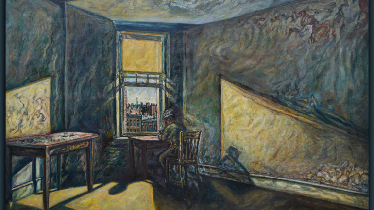 Man in a room and a third unknown